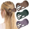 3 Piezas Pinzas Para El Pelo, Antideslizante Pinza Pelo Mujer, para Señoras y Niñas Mujeres Pelo Grueso y Fino Elegante Accesorio para El Pelo (Verde Marrón Púrpura)