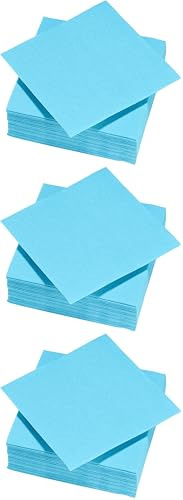 Le Nappage - Papierservietten Tex Touch - Farbe Türkisblau - FSC®-zertifizierte Servietten - Recycelbar und biologisch abbaubar - Packung mit 50 türkisfarbenen Servietten Größe 25 x 24 cm