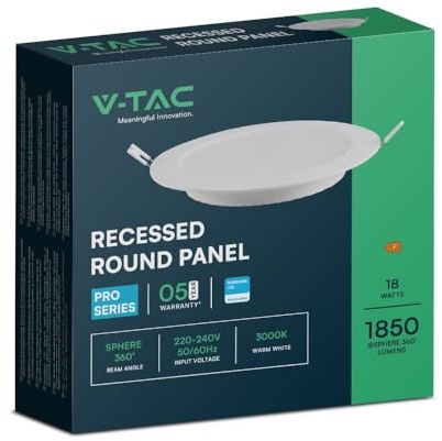V-TAC LED Mini Panel - Samsung - Hintergrundbeleuchtung - IP20 - Weiß - 18W- 1980 Lumen - 4000K