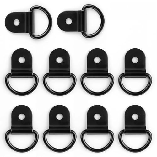 txuzong 10 Stück D-Ringe aus Edelstahl mit Schneidschrauben - Zurrösen für Anhänger, LKW, Camping, Transport & Mechanische Anwendungen, Korrosionsbeständig & Langlebig