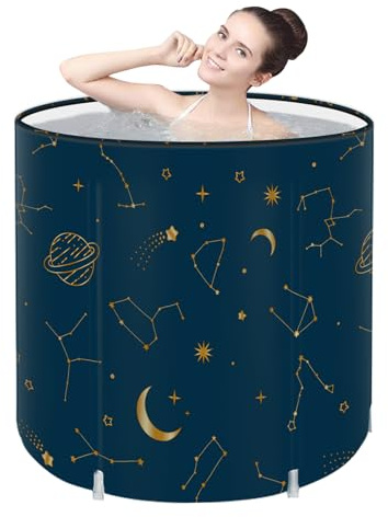 Tragbare faltbare Badewanne, separates Familienbadezimmer, SPA-Wanne, Einweichen, Stehbadewanne für Duschkabine, effiziente Temperaturaufrechterhaltung, ideal für heißes Bad, Eisbad (Farbe 44)