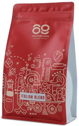 Cafe de Especialidad en grano Italian Blend | 80% Arábica / 20% Robusta | Colombia & India | Perfil Intenso con Notas de Chocolate Negro, Especias y Malta Tostada | Specialty coffee | 500g