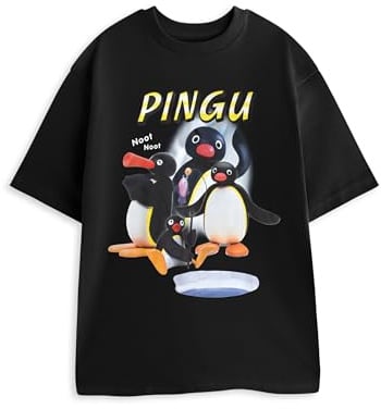 Pingu Unisex Short Sleeved Graphic Tee Options | Penguin Character Print | Cartoon Top for Casual Wear Merch