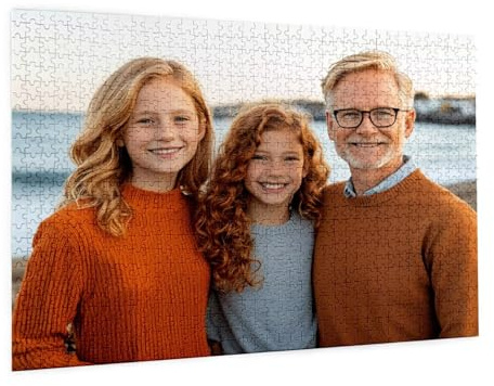 Personalisiertes Puzzle mit Eigenem Foto - 1000/1314/1500/2000/3000/4000/5000 Teile, Puzzle Selbst Gestalten, Personalisierte Geschenk für Familie, Paare & Haustierfans Geburtstag, Weihnachten C-194