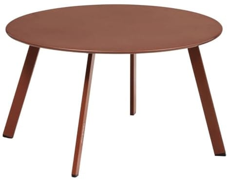 Hespéride - Table d'Appoint Saona Terracotta, Acier Anti-Rouille, Résistant UV, D 70 x H 40 cm - pour Jardin, Terrasse, Balcon