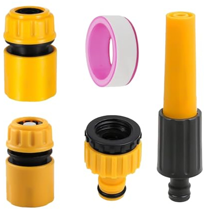 Garden Hose Connector Fitting Set, 5 Pcs Universal Hose Pipe Kit
