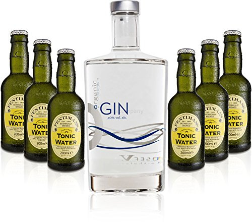Gin Tonic Set - Organic Gin 0,7l 700ml (40% Vol) + 6x Fentimans Tonic Water 200ml inkl. Pfand MEHRWEG