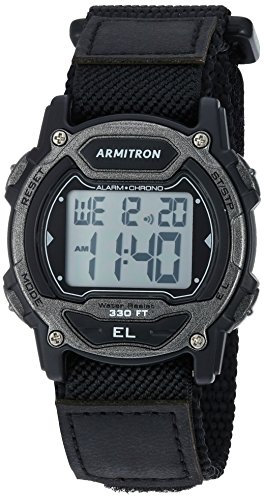 Armitron Unisex-Erwachsene Digital Quarz Uhr mit Nylon Armband 45/7004GBK