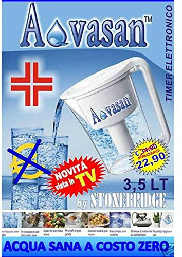 TrAdE Shop Traesio CARAFFA DEPURANTE FILTRANTE per Acqua da 3,5 LT Timer ELETTRONICO