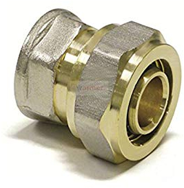 16 mm X 3/4 F Underfloor Heating Straight Connector PERT-AL-PERT or PEX-AL-PEX (2)