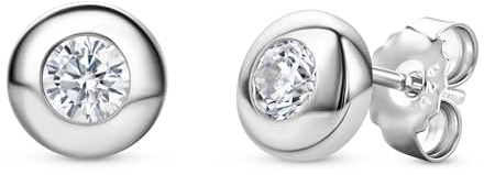 MIORE Damen Ohrstecker | 925 Sterling Silber | mit 2 Zirkonias von 0.86 Karat | hautfreundliche Silber Ohrringe | Damen Schmuck vom Juwelier
