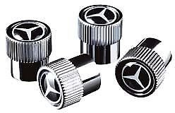 Mercedes-Benz Ventilkappen-Set, Schwarz, 4 Stück, OEM B66472002, Originalteil