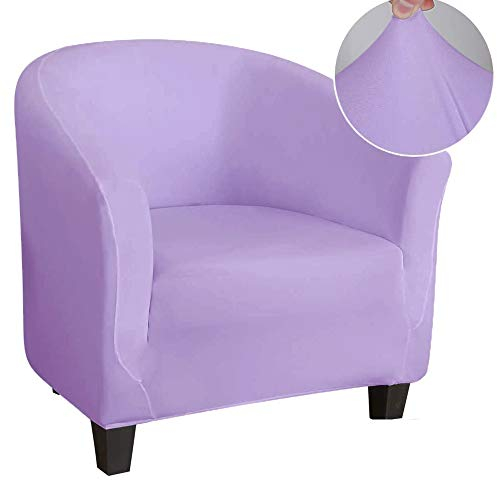 WINS Sesselüberwürfe Club Stuhlhussen Cocktailsessel Hussen Sesselschoner Sesselhusse Sesselbezug Spandex Elastisch Husse für Clubsessel Lila