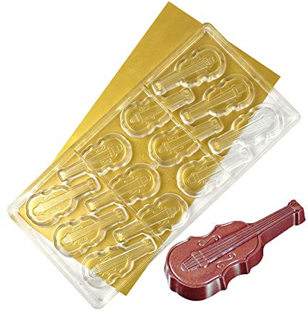 DUBENS Cioccolato Bar Mold Chocolat Policarbonato Plastica Violino Riempito Cioccolato Stampo Stampo Stampo per dolci Stampo per pasticceria