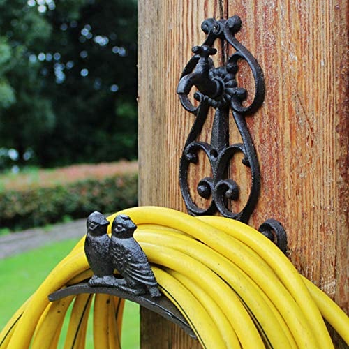 VOCD Gartenschlauch Halterung Gartenschlauchhalter aus Gusseisen Schlauchhalter Wand, zum Aufhängen, zur Wandmontage,Wandhalter für Gartenschlauch Wasserschläuche