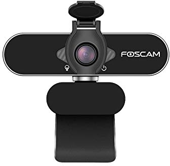 Foscam - Webcam 1080P USB mit integriertem Mikrofon für Computer – W21 Silber