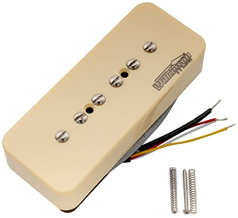 Wilkinson M-Serie Gestapelt Keramik P90 Soapbar Single Coil Sized Humbucker Tonabnehmer Hals Pickup für SG/LP E-Gitarre, Crème