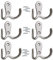6 PCS Double Door Hooks Vintage Antique Coat Hooks Double Prong Wall Mounted Decorative Clothes Hat Hooks Double Robe Hooks Screw In Door Hooks For Kitchen Bedroom Wall Bathroom Hanging With Screws