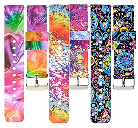 Baaletc Silikon Uhrenarmbänder 22mm 20mm 18mm Schnellverschluss Gummi Uhrenarmband Herren Damen Armband, Weiches Ersatzarmband für Smartwatch & Uhren