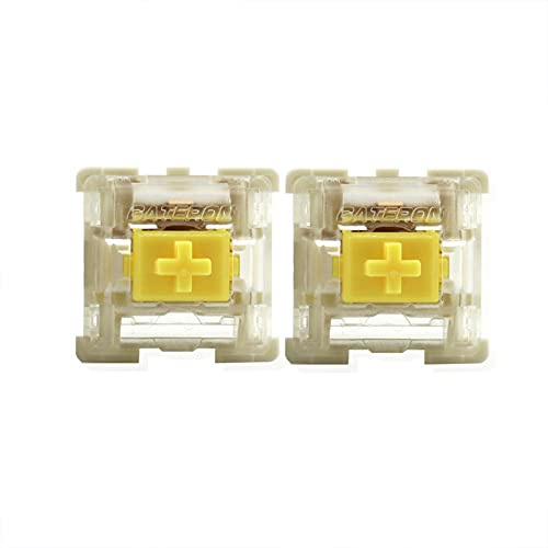 Keyboard Switches Tastaturschalter 50g Transparenter Gelber Schalter Gelber Stiel 5-poliger Linearer Schlüsselschalter Für Cherry MX Mechanische Tastatur SMD LED-Schalter (70 Stück)