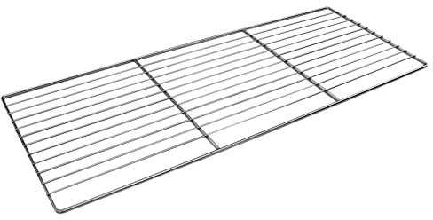 BRICK BBQ CHARCOAL or GAS COOKING or WARMING GRILL 67cm x 26.6cm CHROMED STEEL
