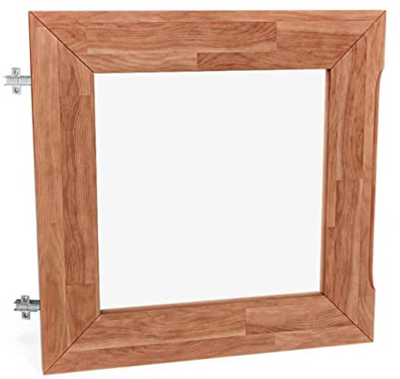 ben+camilla.com Square Massivholz Klar-Glas-Tür | Erle 37,6 x 37,6 cm | Zubehör für individuelles Flexibles Würfelregal | Erweiterungen für Regalsystem