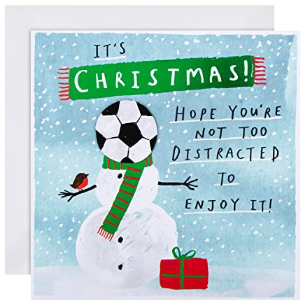Hallmark Weihnachtskarte – lustiges Fußball-Design