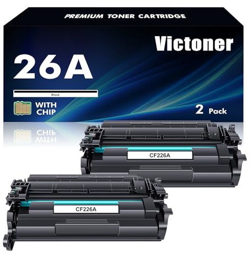 VICTONER 26A CF226A Tonerkartusche Kompatibel für HP 26X CF226X Laserjet Pro MFP M426fdw M426fdn M426dw M402n M402dn M402dw M402d M402 M426 Serie Drucker Schwarz 2er-Pack