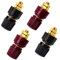 VooGenzek 4 PCS M6 Terminal Binding Post, 333 Type Brass Pillar Terminal Block, Power Junction Post Connector Terminal, M6 Stud Battery Binding Post, 0V-380V 100A