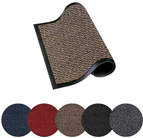 Trendsco - Dirt Trapper Door Mat Indoor & Outdoor - Non Slip Rubber Backing Carpet and Floor Mat for Home, Kitchen & Office - Super Absorbent Washable Rug Mat for Front & Back Door (Beige || 80 x 120)