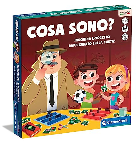 Clementoni - Was ich bin-raten Objekt, Tisch Kinder 6 Jahre, Gesellschaftsspiel, Spaß in der Familie, 2 Spieler-Made in Italy, italienische Farbe, 16791