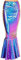 Loalirando Jupe Queue Sirène Longue Taille Elastique Slim, Jupe de Sirène pour Plage Vacances, Costume Déguisement Sirène, Multicolore A, L