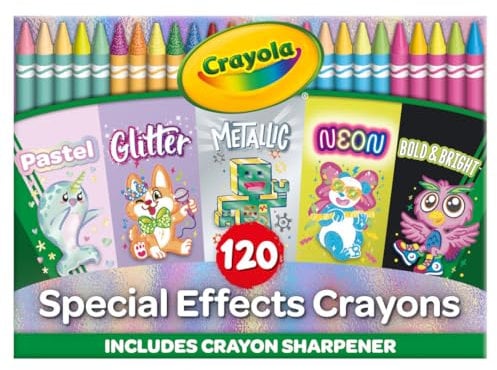 CRAYOLA Crayons in Specialty Colors (120ct), Art Supplies for Kids, Gifts for Boys & Girls [Amazon Exclusive]