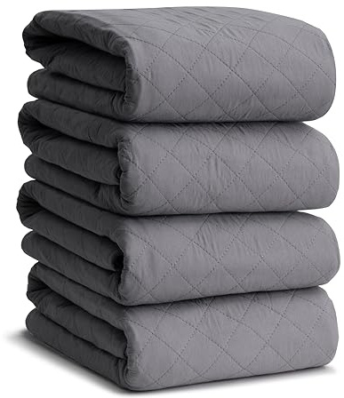 Brosive Inkontinenzeinlagen für Bett, 91,4 x 132,9 cm, 4 Stück, waschbare Betteinlagen für Erwachsene, rutschfest, Starke Saugfähigkeit, Bettnässeschoner für ältere Menschen, Bettschutzpolster,