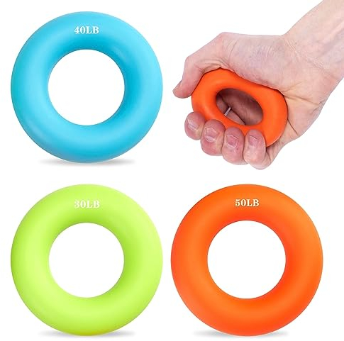 GWAWG 3 Stück Handgriffstärker und Trainer Unterarm Finger Handgrifftrainer für Muskeltraining Sport Fitness Klettern 30 40 50 lb
