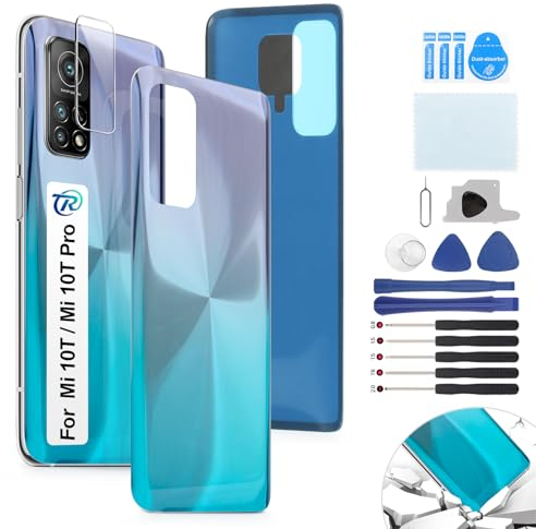 RongZy Coperchio Batteria per Xiaomi Mi 10T 5G Coperchio Posteriore per Xiaomi Mi 10T PRO 5G Cover Batteria per Telefono Sostituzione Copribatteria(Blu)