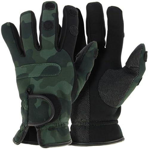 A&N Angelhandschuhe Raubfisch Neopren Camou Gr. L