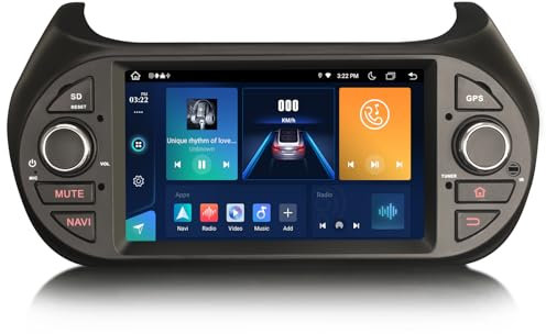 GONFEN Acht-Kern Android 13.0 GPS Autoradio Für FIAT Fiorino Qubo Citroen Nemo Peugeot Bipper mit Navigation 4GB+64GB Wireless CarPlay Android Auto DSP WiFi Bluetooth 5.0 SWC USB DAB+ OBD2 TPMS DVB-T2