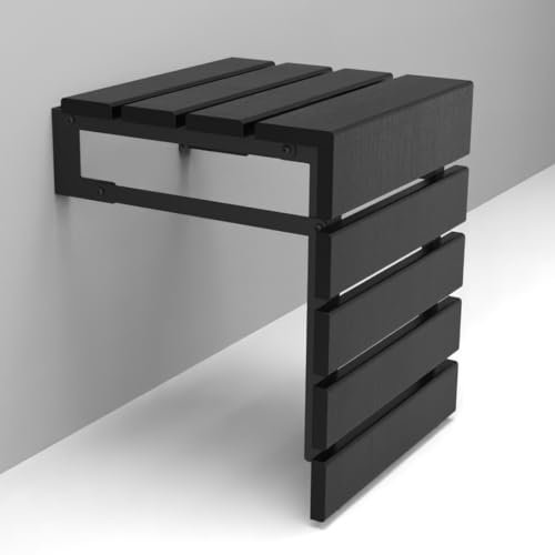 Asiento de ducha plegable de madera de teca hecho a mano, taburete interior de ducha para personas mayores, discapacitadas, embarazadas, discapacitados, banco plegable resistente al agua para