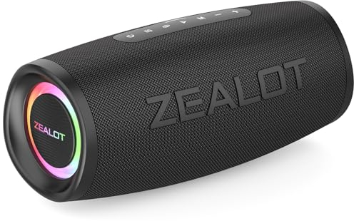 ZEALOT Cassa Bluetooth,40W Altoparlante con Tecnologia BassUp,Altoparlante Impermeabile IP67,Wireless Altoparlante,Stereo,EQ,Altoparlante Outdoor per Partito,Spiaggia,Campeggio,Rgali