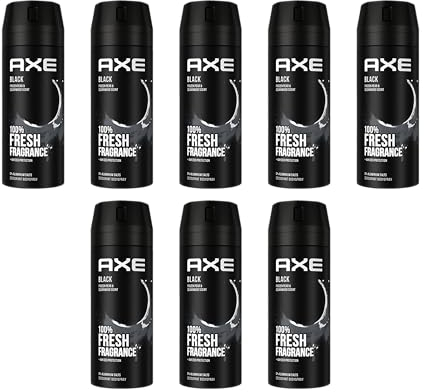Axe Bodyspray Black Deo Deodorant ohne Aluminium 8x 150ml Deospray Herren Men