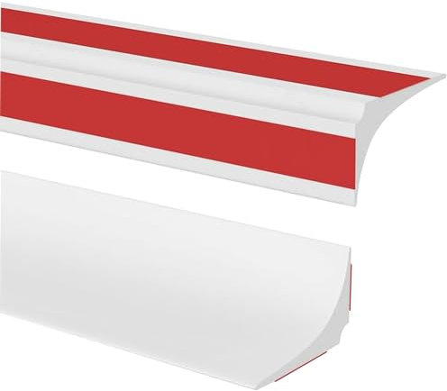 Silicone Wet Room Floor Barrier, Bathroom Shower Threshold Water Barrier, Shower Tray Sealing Strip Splash Guard, Water Stopper for Kitchen Sink, Bath Floor (White/Two Side Adhesive, 39 Inch/1M)