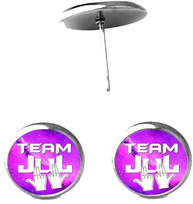 L'idée All Boucles d oreilles pic bouton cabochon verre Team Jul