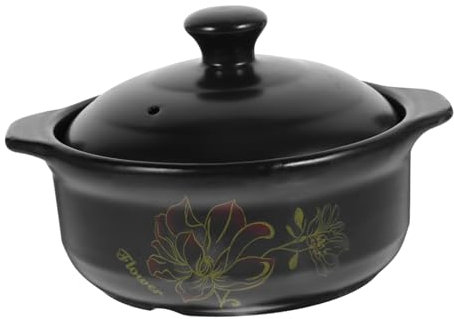 KICHOUSE Olla De Cerámica Para Cocción Directo Para Sopas y Guisos Resistente Alta Temperatura