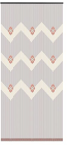KAPIPALA 90x195cm Tür Perlenvorhang, Bambus Holz Perlenvorhang, Türöffnung Perlenschnur Vorhang -Handarbeit Natur Türvorhang Fadenvorhang, für Veranden, Flure, Schlafzimmer