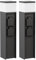 ledscom.de 2 Stück Wegelicht/Pollerleuchte PODEL für außen, IP44, 39 cm, schwarz, 1x G9 max. 10W, 2 Steckdosen