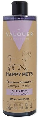 Valquer Premium-Hundeshampoo mit weißem oder hellem Fell, mit Panthenol und Lavendelextrakt, Hundeshampoo für Katzen, 400 ml, weißes Haar