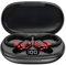 DOMIKIT Oreillettes sans Fil Bluetooth 5.2, Universel, Tour d'oreille 360°, Micro Intégré, 60 Heures de Lecture, Batterie 70mAh Chargeur Type-C 300mAh, 8D steréo, Option d'écoute indépendante (Rouge)