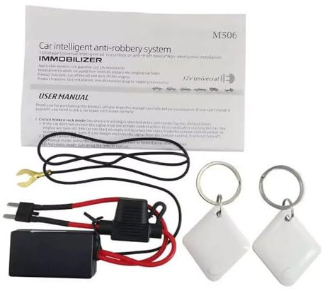 Bike Motorcycle Alarm Immobilizer with Remote, Anti Theft Vibration Motion Sensor Vehicle Security Alarm