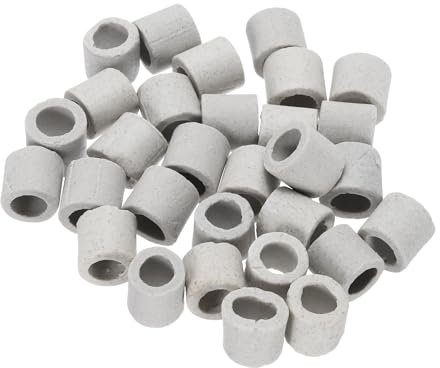 sourcing map 30pcs Ceramic Tube Insulated Electronic Wire Bundle Protection Heat Insulation Tube 8x12x12mm